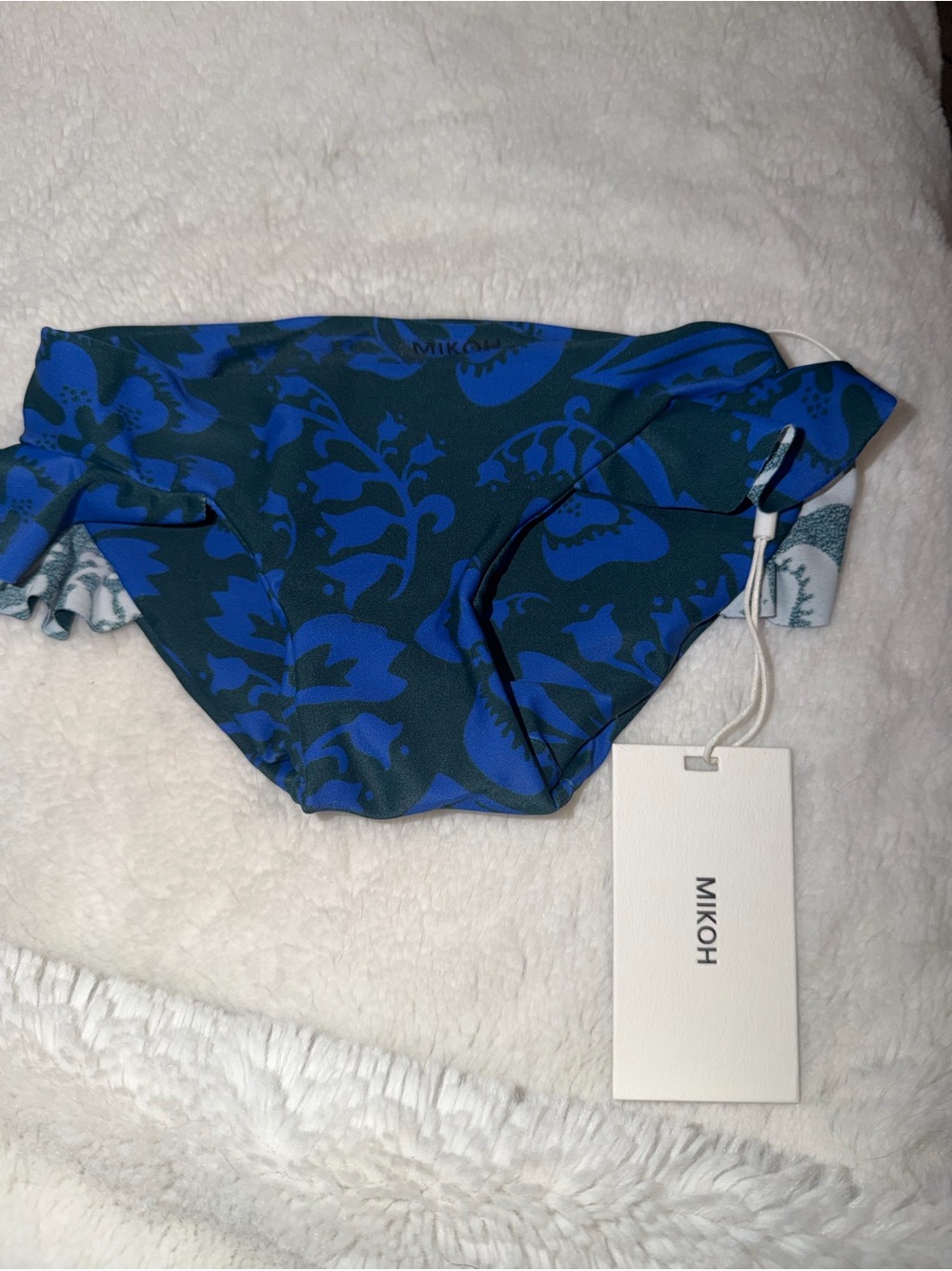 Little girls MIKOH Blue & Teal Floral Bikini Bottom small nwt